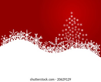 Abstract christmas background with snowflakes