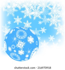 Abstract christmas background with snowflakes