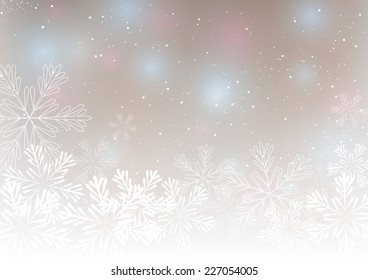 Abstract Christmas background with snowflakes