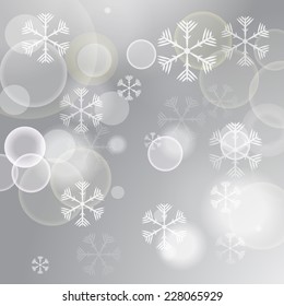 Abstract Christmas background with snowflakes