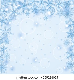 Abstract Christmas background with snowflakes.