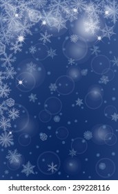 Abstract Christmas background with snowflakes.