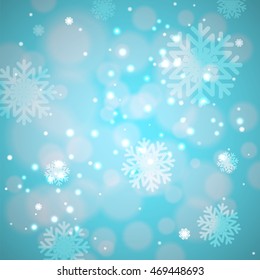 abstract Christmas background with snowflakes