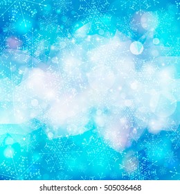 Abstract Christmas background with snowflakes