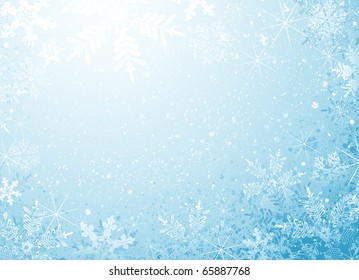 abstract Christmas background with snowflakes