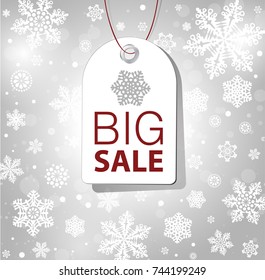 abstract christmas background with snowflakes