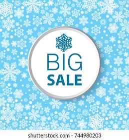 abstract christmas background with snowflakes