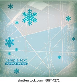 abstract Christmas background with snowflakes