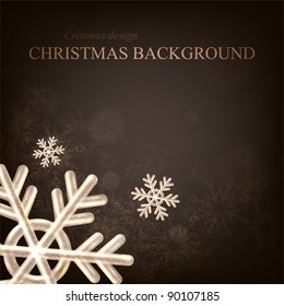 abstract Christmas background with snowflakes