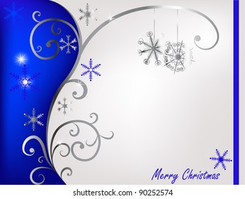 Abstract christmas background with snowflakes
