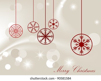Abstract Christmas background with snowflakes