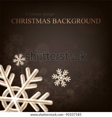 abstract Christmas background with snowflakes