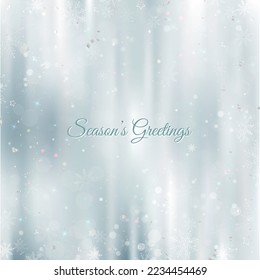 Abstract Christmas background with snowflakes. Blue Elegant Winter background