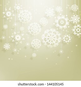 Abstract Christmas background with snowflakes. EPS 10 vector