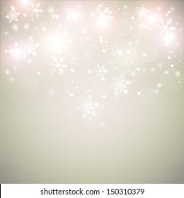 Abstract Christmas background with snowflakes and place for text.