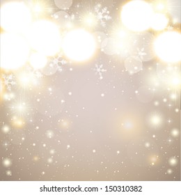 Abstract Christmas background with snowflakes and place for text.
