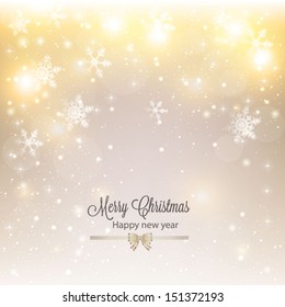 Abstract Christmas background with snowflakes and place for text. Vector Illustration.