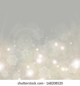 Abstract Christmas background with snowflakes and place for text 