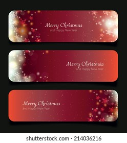 Abstract Christmas background with snowflakes and place for text. Vector Illustration.
