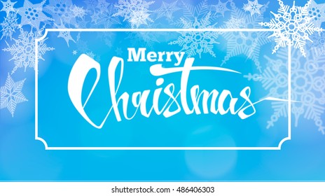 Abstract Christmas background with snowflakes and place for text. Vector Illustration.