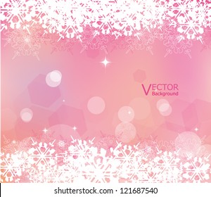 Abstract Christmas background with snowflakes. Vector 1