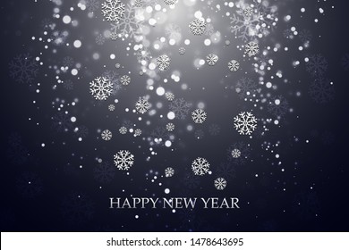 Abstract christmas background with snowflakes  .Vector illustration