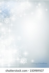 Abstract Christmas background with snowflakes. Vector 