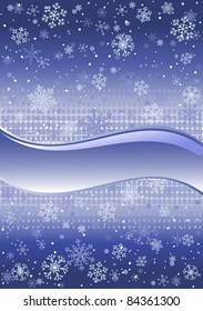 Abstract christmas background with snowflakes (vector)