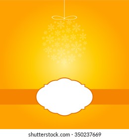 Abstract Christmas background with snowflakes. Winter card.
