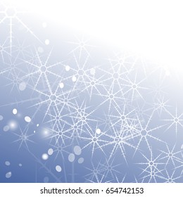 Abstract Christmas background with snowflakes.Tender template for greeting card, wrapping paper or web design. Vector illustration