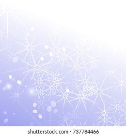 Abstract Christmas background with snowflakes.Tender template for greeting card, wrapping paper or web design. Vector illustration