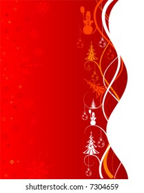 Abstract christmas background with snowman, element for design, vector illustration