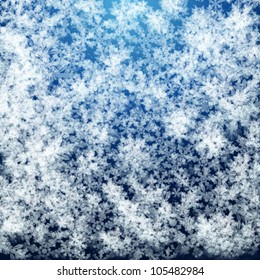 Antecedentes abstractos de Navidad con suave nieve esponjosa hecha de copos de nieve cayendo realistas.