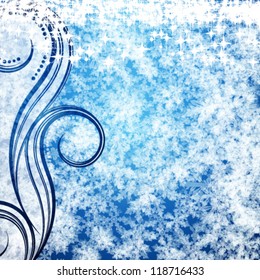 Abstract Christmas background with soft fluffy snow.
