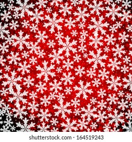 Resumen de los antecedentes navideños con suaves copos de nieve.