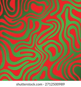 Un fondo abstracto de Navidades con luces brillantes suaves, partículas de nieve brillantes, colores festivos borrosos de rojo, oro y verde, creando una cálida atmósfera mágica de vacaciones con destellos suaves