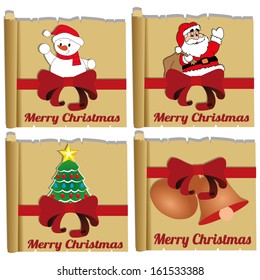 abstract christmas background with some funny objects