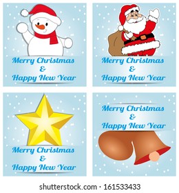 abstract christmas background with some funny objects