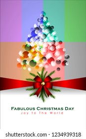 Abstract of Christmas Background and Template.  Christmas Tree and Party Concept. Vector and Illustration, EPS 10.