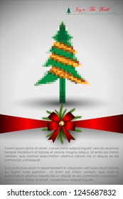 Abstract of Christmas Background and Template.  Christmas Tree and Party Concept. Vector and Illustration, EPS 10.