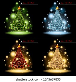 Abstract of Christmas Background and Template.  Christmas Tree and Party Concept. Vector and Illustration, EPS 10.