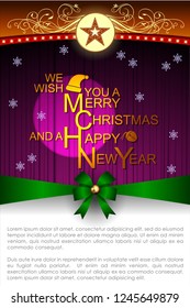 Abstract of Christmas Background and Template.  Christmas Typographic and Party Concept. Vector and Illustration, EPS 10.