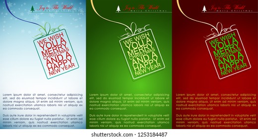 Abstract of Christmas Background and Template.  Christmas Typographic and Party Concept. Vector and Illustration, EPS 10.