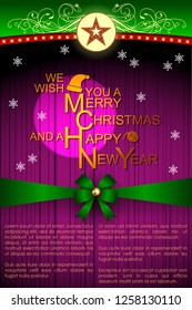 Abstract of Christmas Background and Template.  Christmas Typographic and Party Concept. Vector and Illustration, EPS 10.