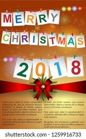 Abstract of Christmas Background and Template.  Christmas Typographic and Party Concept. Vector and Illustration, EPS 10.