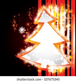 abstract Christmas background with Christmas tree