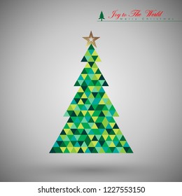 Abstract Christmas Background. Christmas Tree Concept. Illustration, EPS 10