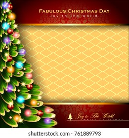 Abstract Christmas Background. Christmas Tree Concept. Vector and Illustration, EPS 10