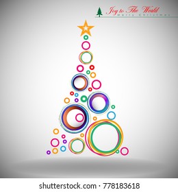 Abstract Christmas Background. Christmas Tree Concept. Vector and Illustration, EPS 10