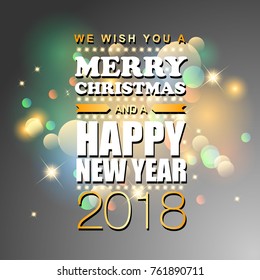 Abstract Christmas Background. Christmas Typographic Concept. Vector and Illustration, EPS 10